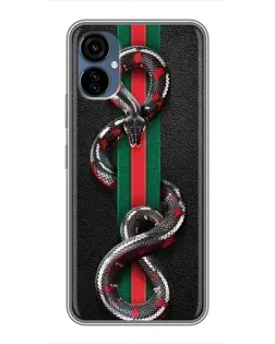 Чехол для TECNO Camon 19 Neo с картинкой «Gucci — змея на полосе» Чехол для TECNO Camon 19 Neo с картинкой «Gucci — змея на полосе»