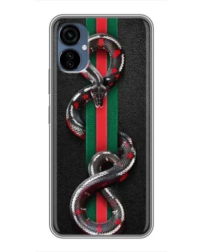 Чехол для TECNO Camon 19 Neo с картинкой «Gucci — змея на полосе» Чехол для TECNO Camon 19 Neo с картинкой «Gucci — змея на полосе»