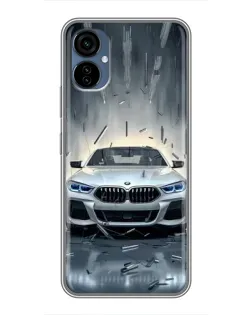 Чохол для TECNO Camon 19 Neo з картинкою «BMW у світлі фар»