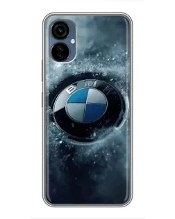 Чехол для TECNO Camon 19 Neo с картинкой «Логотип BMW — лед»