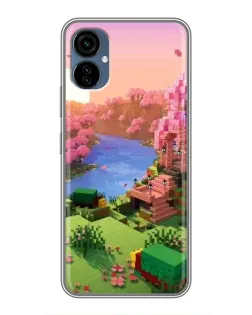 Чохол для TECNO Camon 19 Neo з картинкою «Рожеве дерево Minecraft»