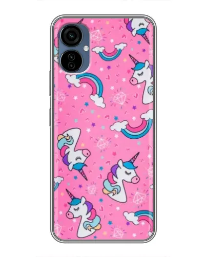 Чехол для TECNO Camon 19 Neo с картинкой «Unicorn паттерн розовый» Чехол для TECNO Camon 19 Neo с картинкой «Unicorn паттерн розовый»