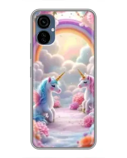 Чехол для TECNO Camon 19 Neo с картинкой «Радуга и единороги» Чехол для TECNO Camon 19 Neo с картинкой «Радуга и единороги»