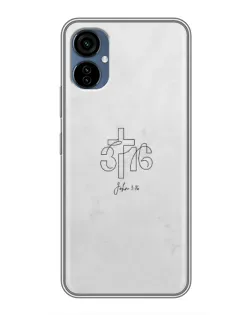 Чехол для TECNO Camon 19 Neo с картинкой «Иоанна 3:16 Крест»