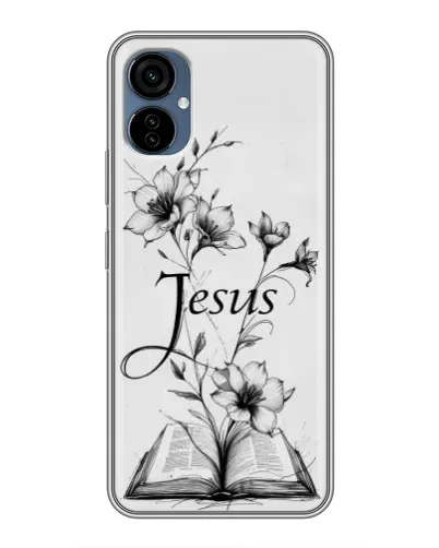 Чехол для TECNO Camon 19 Neo с картинкой «Цветы и Библия»