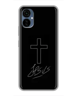 Чехол для TECNO Camon 19 Neo с картинкой «Графический крест Jesus» Чехол для TECNO Camon 19 Neo с картинкой «Графический крест Jesus»