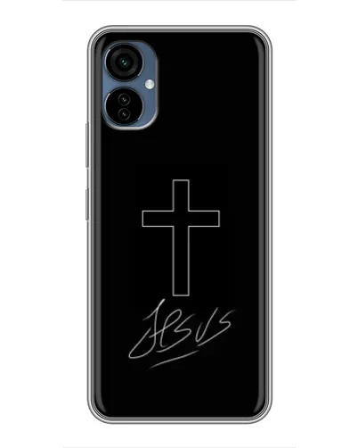 Чехол для TECNO Camon 19 Neo с картинкой «Графический крест Jesus» Чехол для TECNO Camon 19 Neo с картинкой «Графический крест Jesus»