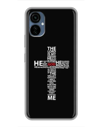 Чехол для TECNO Camon 19 Neo с картинкой «Текстовый крест» Чехол для TECNO Camon 19 Neo с картинкой «Текстовый крест»