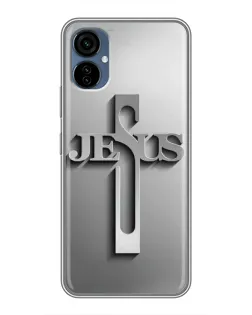 Чехол для TECNO Camon 19 Neo с картинкой «Металлический крест Jesus» Чехол для TECNO Camon 19 Neo с картинкой «Металлический крест Jesus»