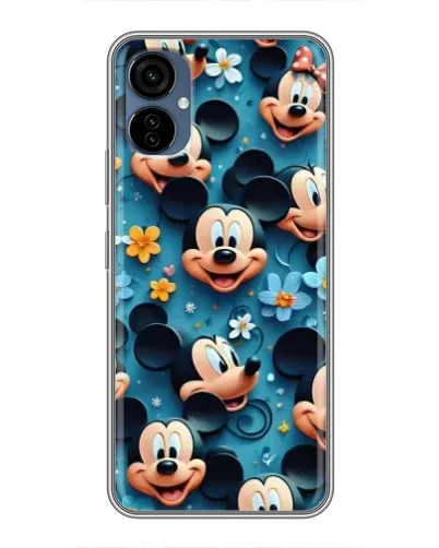 Чехол для TECNO Camon 19 Neo с картинкой «Паттерн Микки и Минни»
