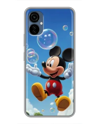 Чехол для TECNO Camon 19 Neo с картинкой «Mickey и мыльные пузыри»