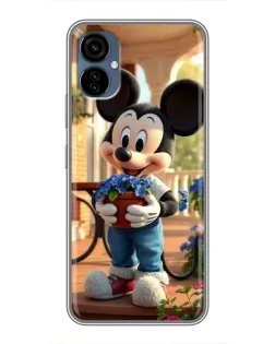 Чехол для TECNO Camon 19 Neo с картинкой «Микки садовод»