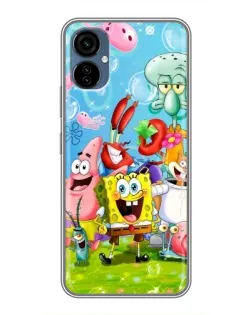 Чехол для TECNO Camon 19 Neo с картинкой «Губка Боб и друзья»