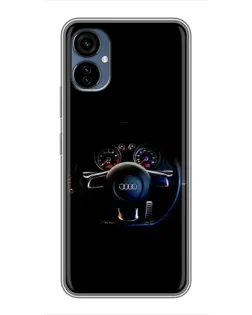 Чехол для TECNO Camon 19 Neo с картинкой «Салон Audi — руль» Чехол для TECNO Camon 19 Neo с картинкой «Салон Audi — руль»
