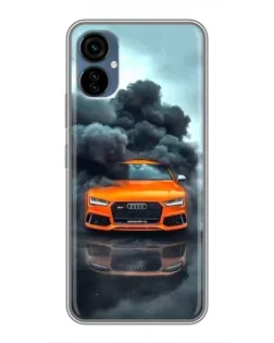 Чехол для TECNO Camon 19 Neo с картинкой «Audi в облаках дыма» Чехол для TECNO Camon 19 Neo с картинкой «Audi в облаках дыма»