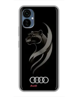 Чехол для TECNO Camon 19 Neo с картинкой «Графика — пантера и Audi» Чехол для TECNO Camon 19 Neo с картинкой «Графика — пантера и Audi»