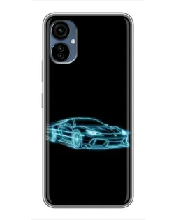 Чохол для TECNO Camon 19 Neo з картинкою «Неоновий контур Lamborghini» Чохол для TECNO Camon 19 Neo з картинкою «Неоновий контур Lamborghini»