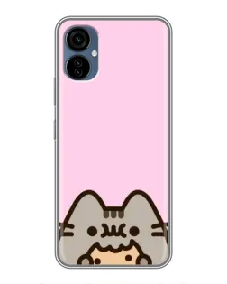 Чехол для TECNO Camon 19 Neo с картинкой «Pusheen и печенье»