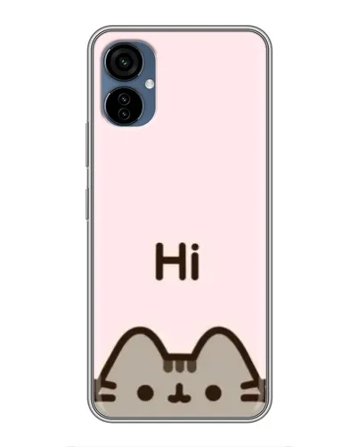 Чехол для TECNO Camon 19 Neo с картинкой «Пушин говорит Hi» Чехол для TECNO Camon 19 Neo с картинкой «Пушин говорит Hi»