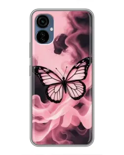 Чехол для TECNO Camon 19 Neo с картинкой «Бабочка в дыму»