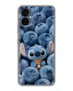 Чехол для TECNO Camon 19 Neo с картинкой «Стич и голубика» Чехол для TECNO Camon 19 Neo с картинкой «Стич и голубика»