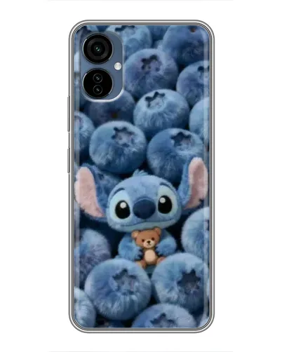 Чехол для TECNO Camon 19 Neo с картинкой «Стич и голубика» Чехол для TECNO Camon 19 Neo с картинкой «Стич и голубика»