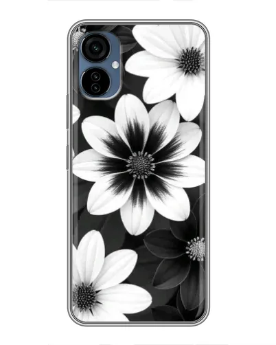 Чехол для TECNO Camon 19 Neo с картинкой «Монохромные астры» Чехол для TECNO Camon 19 Neo с картинкой «Монохромные астры»