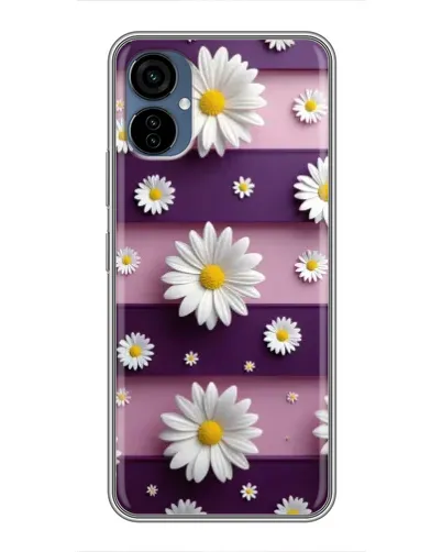 Чехол для TECNO Camon 19 Neo с картинкой «Ромашки на фиолетовом» Чехол для TECNO Camon 19 Neo с картинкой «Ромашки на фиолетовом»