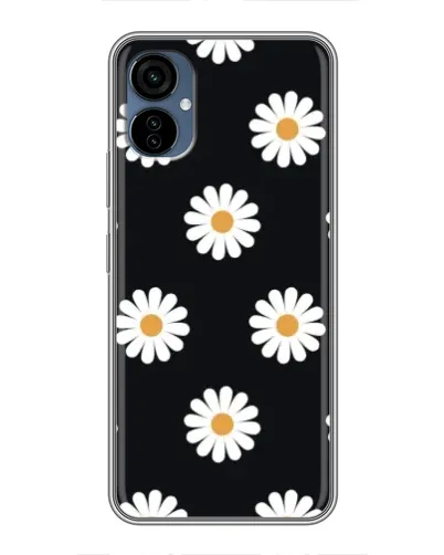 Чехол для TECNO Camon 19 Neo с картинкой «Ромашки на черном» Чехол для TECNO Camon 19 Neo с картинкой «Ромашки на черном»