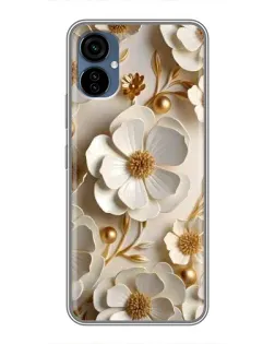 Чехол для TECNO Camon 19 Neo с картинкой «Белие бумажние цвети» Чехол для TECNO Camon 19 Neo с картинкой «Белие бумажние цвети»