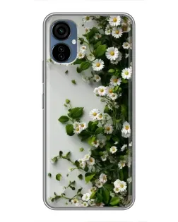 Чехол для TECNO Camon 19 Neo с картинкой «Ветка мелких белых цветов» Чехол для TECNO Camon 19 Neo с картинкой «Ветка мелких белых цветов»