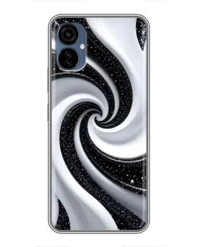 Чехол для TECNO Camon 19 Neo с картинкой «Черно-белая спираль»
