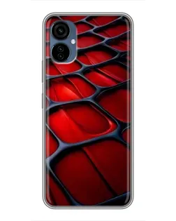 Чехол для TECNO Camon 19 Neo с картинкой «Красная глянцевая сетка» Чехол для TECNO Camon 19 Neo с картинкой «Красная глянцевая сетка»
