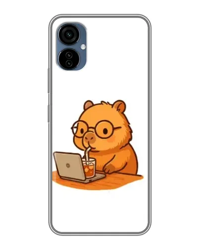 Чехол для TECNO Camon 19 Neo с картинкой «Капибара с ноутбуком» Чехол для TECNO Camon 19 Neo с картинкой «Капибара с ноутбуком»