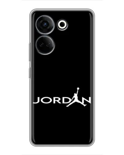 Чехол для TECNO Camon 20 Pro с картинкой «Jordan White Logo»
