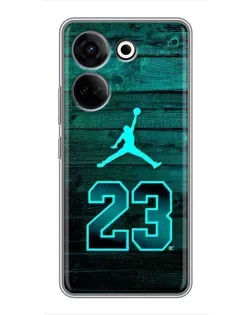 Чехол для TECNO Camon 20 Pro с картинкой «Jordan Cyan 23» Чехол для TECNO Camon 20 Pro с картинкой «Jordan Cyan 23»