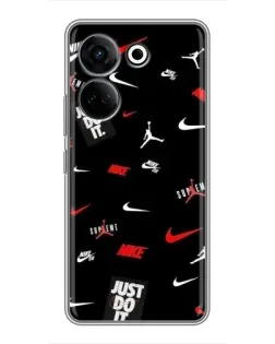 Чехол для TECNO Camon 20 Pro с картинкой «Nike Mix Pattern» Чехол для TECNO Camon 20 Pro с картинкой «Nike Mix Pattern»