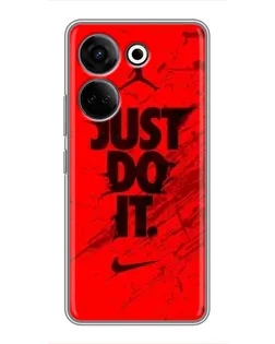Чехол для TECNO Camon 20 Pro с картинкой «Nike Just Do It» Чехол для TECNO Camon 20 Pro с картинкой «Nike Just Do It»