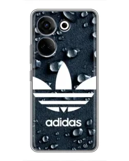 Чехол для TECNO Camon 20 Pro с картинкой «Adidas Trefoil Blue»
