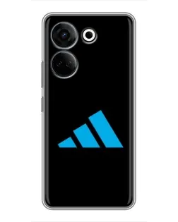 Чехол для TECNO Camon 20 Pro с картинкой «Adidas Cyan Logo»