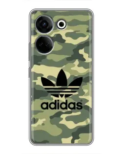 Чехол для TECNO Camon 20 Pro с картинкой «Милитари стиль Adidas»