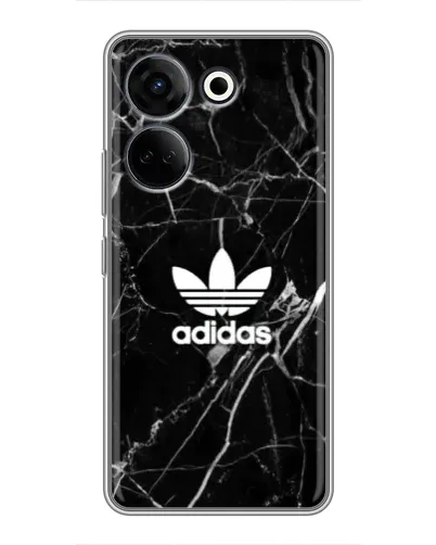 Чехол для TECNO Camon 20 Pro с картинкой «Белый мрамор Adidas»
