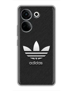 Чехол для TECNO Camon 20 Pro с картинкой «Adidas Карбоновая текстура»