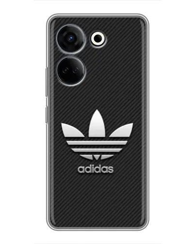 Чехол для TECNO Camon 20 Pro с картинкой «Adidas Карбоновая текстура»