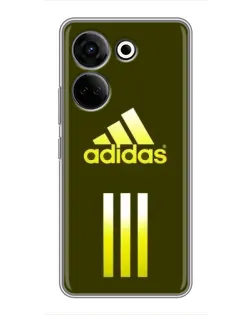 Чехол для TECNO Camon 20 Pro с картинкой «Оливковый градиент Adidas»