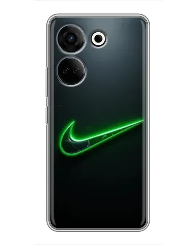 Чехол для TECNO Camon 20 Pro с картинкой «Неоновый контур Nike»