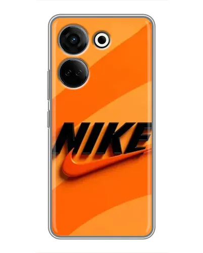 Чехол для TECNO Camon 20 Pro с картинкой «Оранжевый драйв Nike»