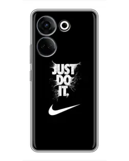 Чехол для TECNO Camon 20 Pro с картинкой «Текстовый принт Nike» Чехол для TECNO Camon 20 Pro с картинкой «Текстовый принт Nike»