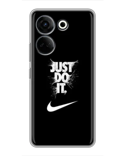 Чехол для TECNO Camon 20 Pro с картинкой «Текстовый принт Nike»