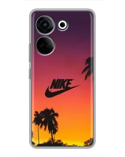 Чехол для TECNO Camon 20 Pro с картинкой «Nike на закате солнца» Чехол для TECNO Camon 20 Pro с картинкой «Nike на закате солнца»